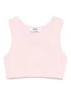 Msgm Logo-print Top In Pink