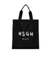 Msgm Logo-print Tote Bag In Black