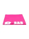 Msgm Logo-print Towel In Pink