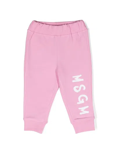 MSGM LOGO-PRINT TRACK PANTS