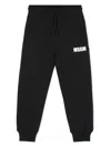 Msgm Black Trousers For Kids With Logo In Black