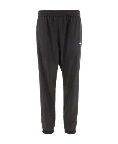 MSGM MSGM LOGO PRINTED ELASTIC WAIST PANTS
