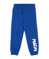 Msgm Logo-print Track Pants In Blue