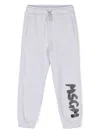 Msgm Kids' Logo-print Track Pants In Grey