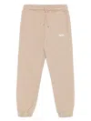 Msgm Kids Logo Joggers In Neutrals