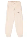 Msgm Logo-print Track Pants In Neutrals