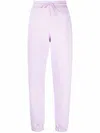 Msgm Logo-print Track Pants In Purple