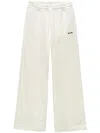 Msgm Sweatpants With Elastic Cuffs And Waistband In White