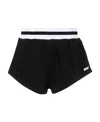 Msgm Logo-print Track Shorts In Black