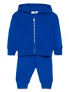 Msgm Logo-print Tracksuit Set In Blue
