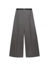 Msgm Logo-print Trousers In Gray