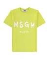 Msgm Logo-print T-shirt In Green