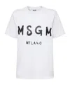 Msgm Logo Print T-shirt In White