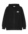 Msgm Logo-print Zipped Hoodie In Black