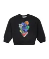 Msgm Logo-printed Buttoned Shoulder Sweatshirt In Black