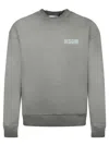 Msgm Light Grey Crewneck Sweatshirt In Antracite