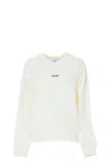 Msgm Logo Printed Crewneck Sweatshirt In White