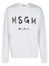 Msgm Logo Sweatshirt In White