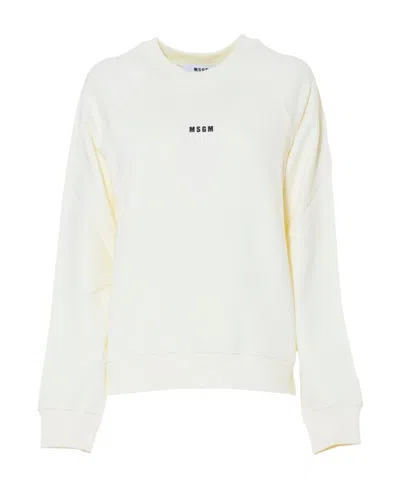 MSGM MSGM LOGO PRINTED CREWNECK SWEATSHIRT