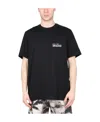 Msgm Logo Printed Crewneck T-shirt In Black