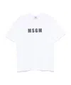 Msgm Logo-printed Crewneck T-shirt In White