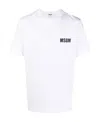 Msgm Impact Logo Jersey T-shirt In White