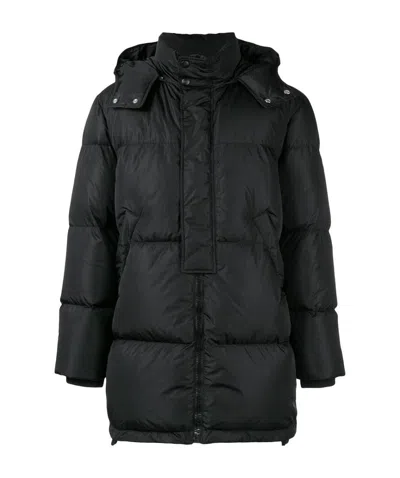 Msgm Logo Printed Down Jacket In Black