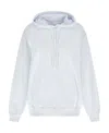 Msgm Metallic-logo Cotton Hoodie In White