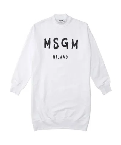 MSGM LOGO PRINTED DRESS