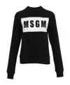Msgm Logo-print Long-sleeve Sweatshirt In Black