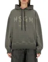 MSGM MSGM LOGO PRINTED JERSEY HOODIE