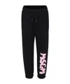 Msgm Black Trousers For Girl With Logo In Black