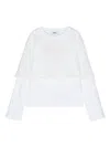 Msgm Logo-printed Layered T-shirt In White
