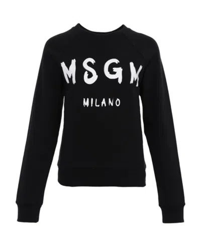 MSGM LOGO PRINTED PATTERN HOODIE