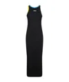 Msgm Ribbed Dress With Applications In Black