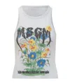 Msgm Graphic-print Top In White