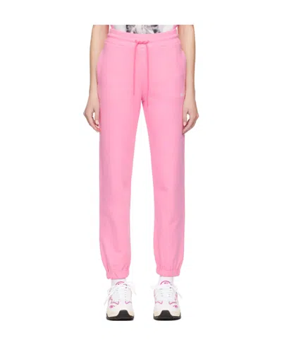 Msgm Logo Printed Sweatpants In Pink