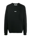 Msgm Embossed Logo Sweatshirt In Black In Black