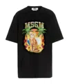 Msgm Logo Printed T-shirt In Black
