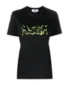Msgm Logo Printed T-shirt In Black