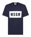 Msgm Logo Printed T-shirt In Blue