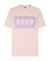 Msgm Logo Printed T-shirt In Pink