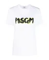 Msgm Logo Short-sleeved T-shirt In White