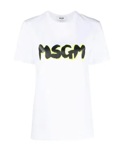 MSGM LOGO PRINTED T-SHIRT