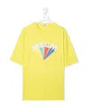 Msgm Logo Printed T-shirt In Yellow
