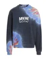Msgm Burro Studio Logo Print Tie Dye Sweatshirt In Black