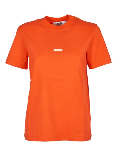 MSGM LOGO ROUND NECK T-SHIRT