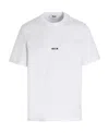 Msgm T-shirt Bianca Logo Minimal In White