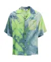 Msgm Logo Shirt In Green