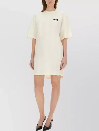 Msgm Logo Short Dress Drawstring